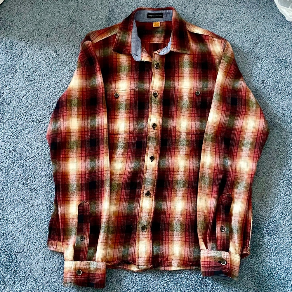 Tailor Vintage Luxe Performance Plaid Button Up Flannel Men’s Size Small